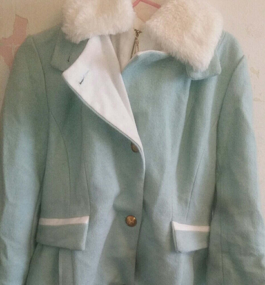 MINT GREEN PEA COAT